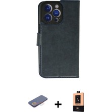 Cepte Toptan iPhone 13 Pro Max Siluet Işık Serisi - Şeffaf Maxco Cam Ekran Koruyucu + Pembe Renkli Kamera Lens Koruma Cam