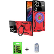 Cepte Toptan Galaxy S24 Ultra Kıvılcım Modern Serisi - Siyah Joko Magic 5d Cam + Siyah Raze Metal Kamera Lens