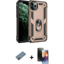 iPhone 11 Pro Ahenk Klasik Koleksiyonu - Siyah 3D Antistatik Mat Seramik Nano Ekran Koruyucu + Sierra Blue Shine Kamera Lens Koruma Cam