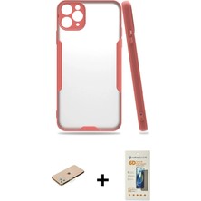 Cepte Toptan iPhone 11 Pro Max Atlas Asil Serisi - Siyah 6d Mat Seramik Hayalet Nano Ekran Koruyucu + Yeşil Renkli Kamera Lens Koruma Cam