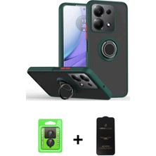 Redmi Note 13 Pro 4g Yörünge Çizgi - Siyah 6d Antistatik Mat Seramik Hayalet Nano Ekran Koruyucu + Siyah Raze Metal Kamera Lens