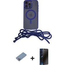 Cepte Toptan iPhone 13 Pro Max Eksen Özel Seri - Siyah 3D Antistatik Hayalet Cam Ekran Koruyucu + Gökkuşağı Shine Kamera Lens Koruma Cam