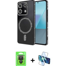 Cepte Toptan Redmi Note 13 Pro 4g Zirve Doku Prime - Siyah 3D Antistatik Seramik Nano Ekran Koruyucu + Siyah Raze Metal Kamera Lens