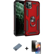 Cepte Toptan iPhone 11 Pro Ahenk Klasik Koleksiyonu - Siyah 3D Antistatik Mat Seramik Nano Ekran Koruyucu + Sierra Blue Shine Kamera Lens Koruma Cam