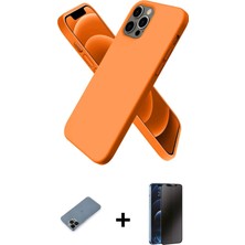 Cepte Toptan iPhone 12 Pro Kozmos Yansıma Özel Seri - Siyah 3D Antistatik Hayalet Cam Ekran Koruyucu + Siyah Shine Kamera Lens Koruma Cam