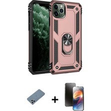 Cepte Toptan iPhone 11 Pro Ahenk Klasik Koleksiyonu - Siyah 3D Antistatik Mat Seramik Nano Ekran Koruyucu + Sierra Blue Shine Kamera Lens Koruma Cam
