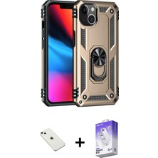 Cepte Toptan iPhone 14 Ahenk Klasik Koleksiyonu - Siyah Bilvis 5in1 3D Magic Cam Ekran Koruyucu + Pembe Diamond Kamera Lens