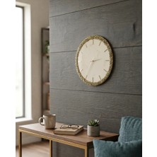 Duvar Saati - 35CM - Modern Dekoratif Duvar Saati - Epoksi Duvar Saati - El Yapımı Duvar Saati- Gold Şık Tasarım