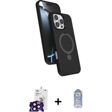 Cepte Toptan iPhone 16 Pro Max Iz Işık Koleksiyonu - Siyah Joko Magic 5d Cam + Siyah Bilvis Titan Kamera Lens