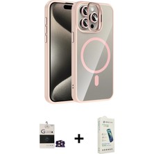 Cepte Toptan iPhone 14 Pro Max Yadigar Asil Koleksiyonu - Şeffaf Pasifik Cam Ekran Koruyucu + Gold Bilvis Titan Kamera Lens