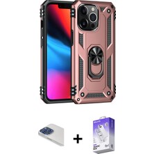 Cepte Toptan iPhone 13 Pro Max Ahenk Klasik Koleksiyonu - Siyah Bilvis 5in1 3D Magic Cam Ekran Koruyucu + Lacivert Pers Alüminyum Kamera Lens