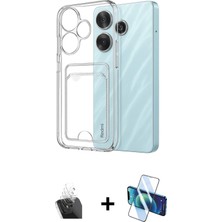 Redmi 13 4g Doruk Klasik Koleksiyonu - Siyah 3D Antistatik Seramik Nano Ekran Koruyucu + Şeffaf Kamera Lens Koruma Cam