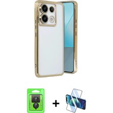 Cepte Toptan Redmi Note 13 Pro 4g Vadi Minimal - Siyah 3D Antistatik Seramik Nano Ekran Koruyucu + Siyah Raze Metal Kamera Lens