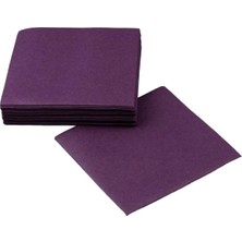 Alenked Plum Renk Airlaid Kumaş Doku 20X20 cm Kokteyl -Bar -Kahve Sunum Peçete 50 Adet