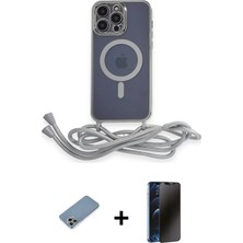iPhone 13 Pro Max Eksen Özel Seri - Siyah 3D Antistatik Hayalet Cam Ekran Koruyucu + Gökkuşağı Shine Kamera Lens Koruma Cam