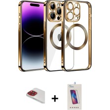 Cepte Toptan iPhone 13 Pro Max Pusula Form - Siyah Joko 5d Cam + Kırmızı Pers Alüminyum Kamera Lens