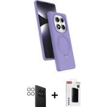 Cepte Toptan Redmi Note 14 Pro 4g Iz Işık Koleksiyonu - Şeffaf Hayalet Polymer Nano Ekran Koruyucu + Gümüş Pvd Metal Kamera Lens