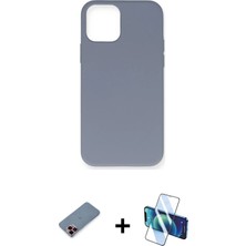 Cepte Toptan iPhone 12 Pro Max Ahenk Serisi - Siyah 3D Antistatik Seramik Nano Ekran Koruyucu + Kırmızı Metal Kamera Lens Koruma Cam