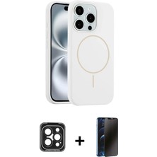 Cepte Toptan iPhone 15 Pro Max Yankı Form Serisi - Siyah 3D Antistatik Hayalet Cam Ekran Koruyucu + Siyah Pvd Metal Kamera Lens