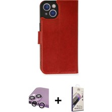 Cepte Toptan iPhone 14 Siluet Işık Serisi - Siyah Bilvis 3D Mat Cam Ekran Koruyucu + Mor Raze Metal Kamera Lens