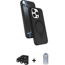 Cepte Toptan iPhone 15 Pro Max Iz Işık Koleksiyonu - Siyah Joko Magic 5d Cam + Titanyum Gri Raze Metal Kamera Lens