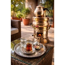 Efsoon Organics Geleneksel El Işçiliği: 7 Litre Odunlu Bakır Semaver Seti - Bakırın Odun Ateşiyle Buluştuğu An