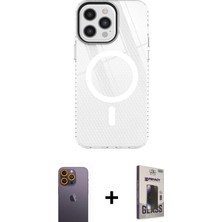 Cepte Toptan iPhone 12 Pro Max Doruk Prime - Siyah Bilvis Hayalet Cam Ekran Koruyucu + Sarı Neon Fosforlu Kamera Lens