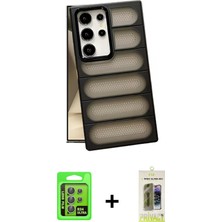 Galaxy S24 Ultra Yadigar Doku Özel Seri - Siyah Joko Magic 5d Hayalet Cam + Gri Raze Metal Kamera Lens