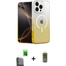 Cepte Toptan iPhone 16 Pro Max Eksen Minimal Özel Seri - Siyah Joko Magic 5d Hayalet Cam + Siyah Raze Metal Kamera Lens