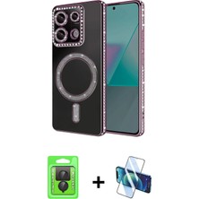 Cepte Toptan Redmi Note 13 Pro 4g Zirve Doku Prime - Siyah 3D Antistatik Seramik Nano Ekran Koruyucu + Siyah Raze Metal Kamera Lens