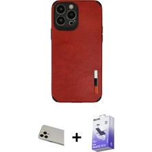 Cepte Toptan iPhone 13 Pro Max Doruk Asil Koleksiyonu - Siyah Bilvis 5in1 5d Magic Hayalet Cam Ekran Koruyucu + Rose Gold Rainbow Kamera Lens Koruma Cam