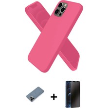 Cepte Toptan iPhone 12 Pro Kozmos Yansıma Özel Seri - Siyah 3D Antistatik Hayalet Cam Ekran Koruyucu + Siyah Shine Kamera Lens Koruma Cam