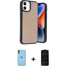 iPhone 11 Kıvılcım Işık Serisi - Siyah 6d Antistatik Mat Seramik Hayalet Nano Ekran Koruyucu + Turuncu Neon Fosforlu Kamera Lens