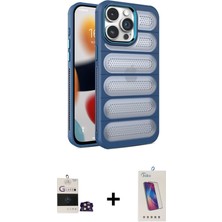 iPhone 14 Pro Max Yadigar Doku Özel Seri - Siyah Joko 5d Cam + Gold Bilvis Titan Kamera Lens