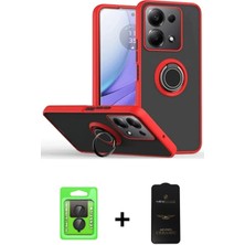 Cepte Toptan Redmi Note 13 Pro 4g Yörünge Çizgi - Siyah 6d Antistatik Mat Seramik Hayalet Nano Ekran Koruyucu + Siyah Raze Metal Kamera Lens