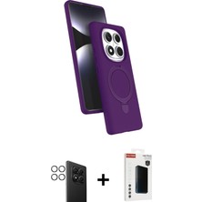 Cepte Toptan Redmi Note 14 Pro 4g Iz Işık Koleksiyonu - Şeffaf Hayalet Polymer Nano Ekran Koruyucu + Gümüş Pvd Metal Kamera Lens