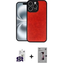 Cepte Toptan iPhone 16 Pro Max Kıvılcım Işık Serisi - Siyah Bilvis 3D Mat Cam Ekran Koruyucu + Titanyum Gri Bilvis Titan Kamera Lens