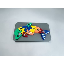 3D Tasarım Yunus Detaylı Renkli Puzzle