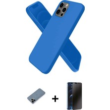 Cepte Toptan iPhone 12 Pro Kozmos Yansıma Özel Seri - Siyah 3D Antistatik Hayalet Cam Ekran Koruyucu + Siyah Shine Kamera Lens Koruma Cam