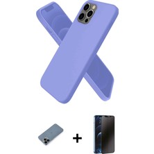 Cepte Toptan iPhone 12 Pro Kozmos Yansıma Özel Seri - Siyah 3D Antistatik Hayalet Cam Ekran Koruyucu + Siyah Shine Kamera Lens Koruma Cam