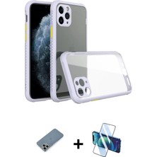 Cepte Toptan iPhone 11 Pro Max Nova Asil Özel Seri - Siyah 3D Antistatik Seramik Nano Ekran Koruyucu + Açık Yeşil Metal Kamera Lens Koruma Cam