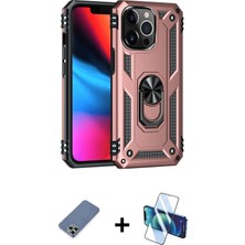 Cepte Toptan iPhone 13 Pro Ahenk Klasik Koleksiyonu - Siyah 3D Antistatik Seramik Nano Ekran Koruyucu + Açık Yeşil Metal Kamera Lens Koruma Cam