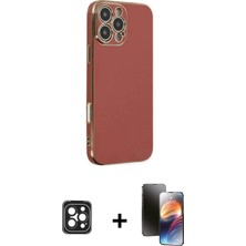 Cepte Toptan iPhone 16 Pro Max Yankı Serisi - Siyah 3D Antistatik Mat Seramik Nano Ekran Koruyucu + Siyah Pvd Metal Kamera Lens