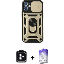 Cepte Toptan iPhone 11 Ahenk Klasik - Siyah Bilvis 5in1 3D Magic Cam Ekran Koruyucu + Yeşil Pvd Metal Kamera Lens