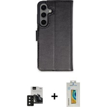Galaxy S24 Siluet Işık Serisi - Siyah Polymer Nano Ekran Koruyucu + Siyah Pvd Metal Kamera Lens