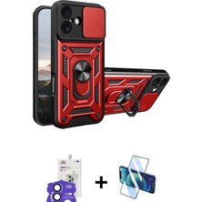 Cepte Toptan iPhone 17 Ahenk Klasik - Siyah 3D Antistatik Cam Ekran Koruyucu + Siyah Bilvis Titan Kamera Lens