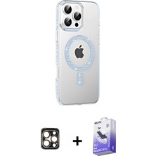 Cepte Toptan iPhone 16 Pro Max Yörünge Koleksiyonu - Siyah Bilvis 5in1 5d Magic Hayalet Cam Ekran Koruyucu + Gold Pvd Metal Kamera Lens