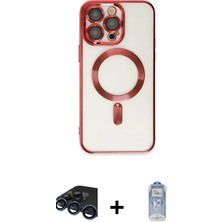 iPhone 15 Pro Max Nova Işık Özel Seri - Siyah Joko Magic 5d Cam + Lacivert Raze Metal Kamera Lens