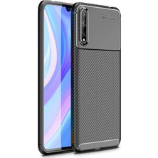 Rory Newface Huawei P Smart S Kılıf Auto Focus Karbon Kapak - Siyah