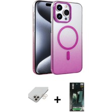 Cepte Toptan iPhone 14 Pro Max Ahenk Doku Özel Seri - Siyah 360 Mat Full Body Arka Koruyucu + Gold Band Metal Kamera Lens